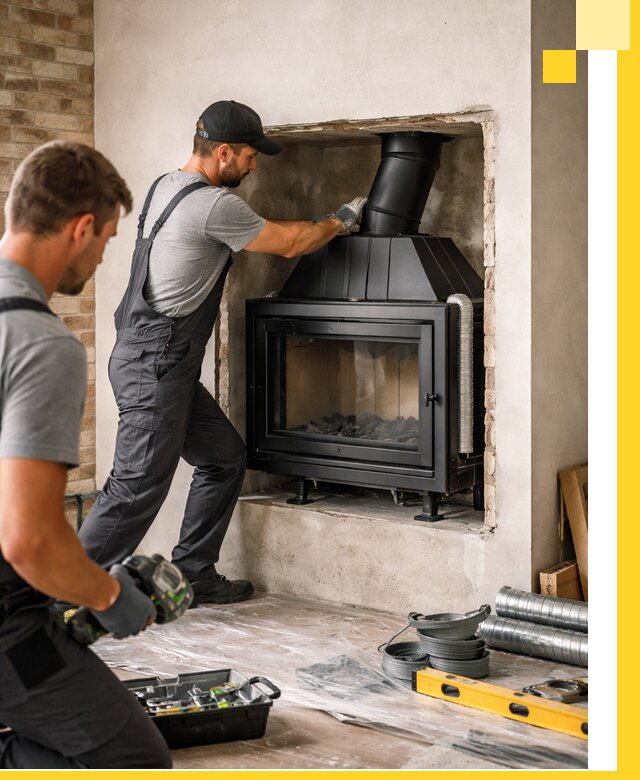 Установка каминных топок в Черкесске: монтаж, подключение
