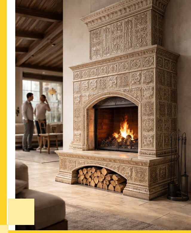 Купить изразцовый камин в Черкесске от 254900 р. | ЭриданЧрк