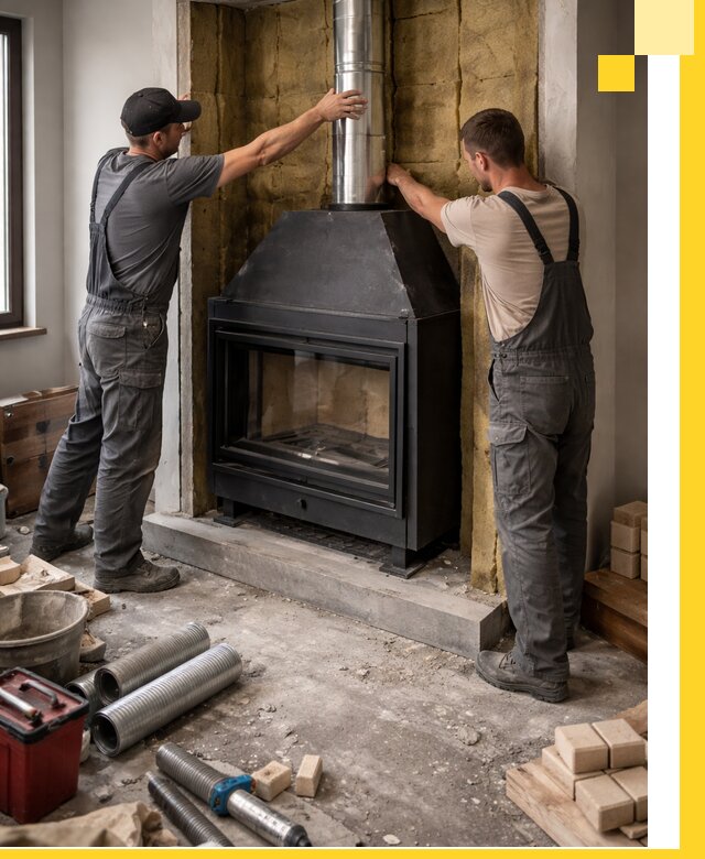 Изготовление и монтаж закрытых каминов в Черкесске под ключ