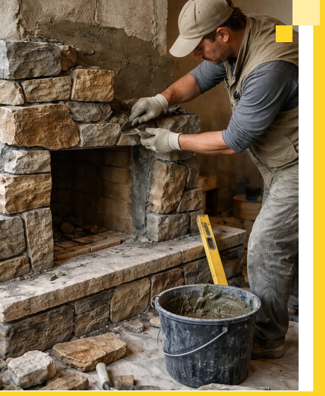 Изготовление и установка каменных каминов под ключ в Черкесске