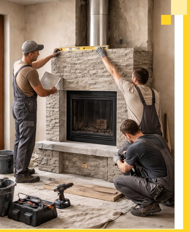 Профессиональный монтаж каминов под ключ в Черкесске для дома