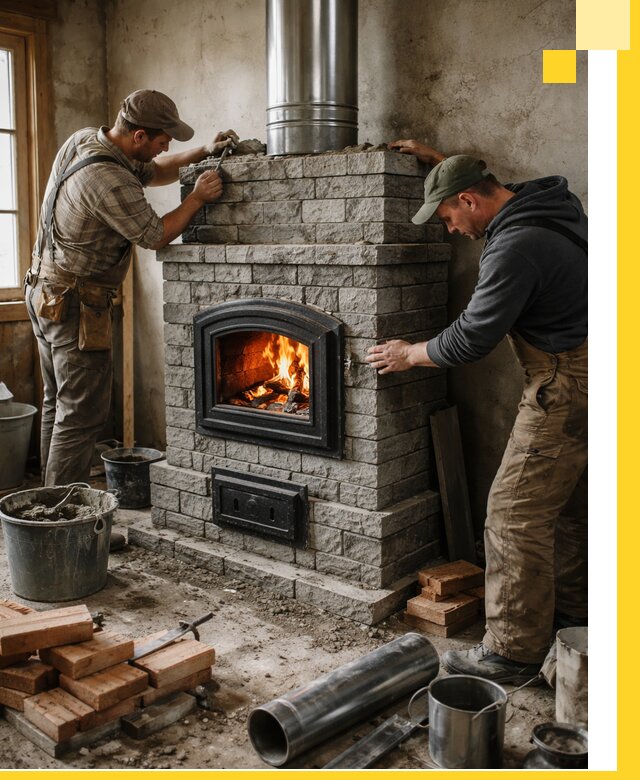 Производство, поставка и монтаж дровяных печей в Черкесске