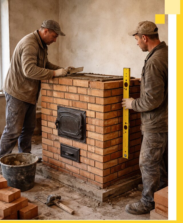 Отопительные печи под ключ в Черкесске, установка и сборка