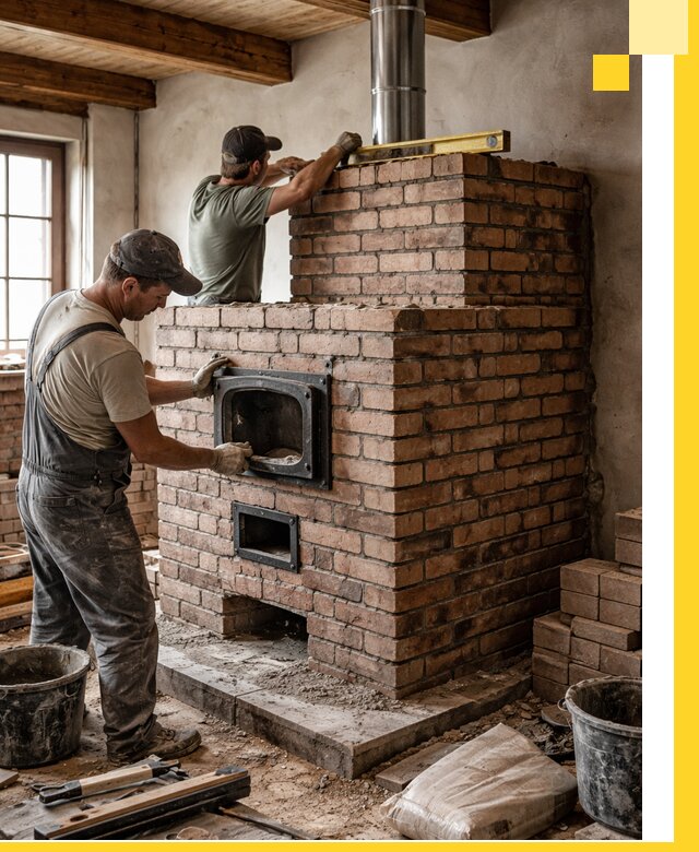 Печи для загородного дома под ключ в Черкесске — монтаж и сервис