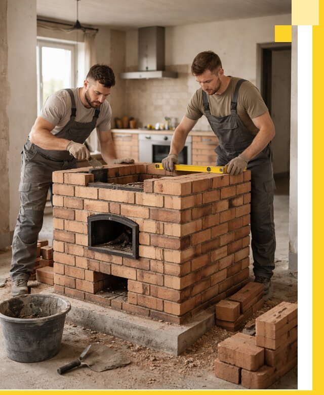 Установка и монтаж печей в частном доме в Черкесске под ключ