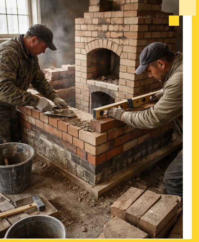 Изготовление и монтаж печей и каминов из кирпича в Черкесске