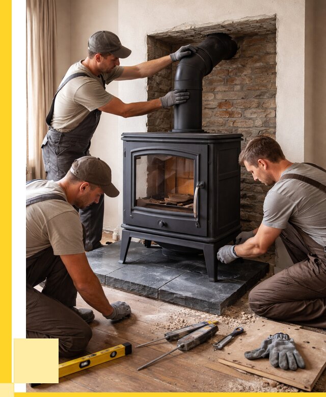 Монтаж печи камина в частном доме в Черкесске от 25490 р. | ЭриданЧрк