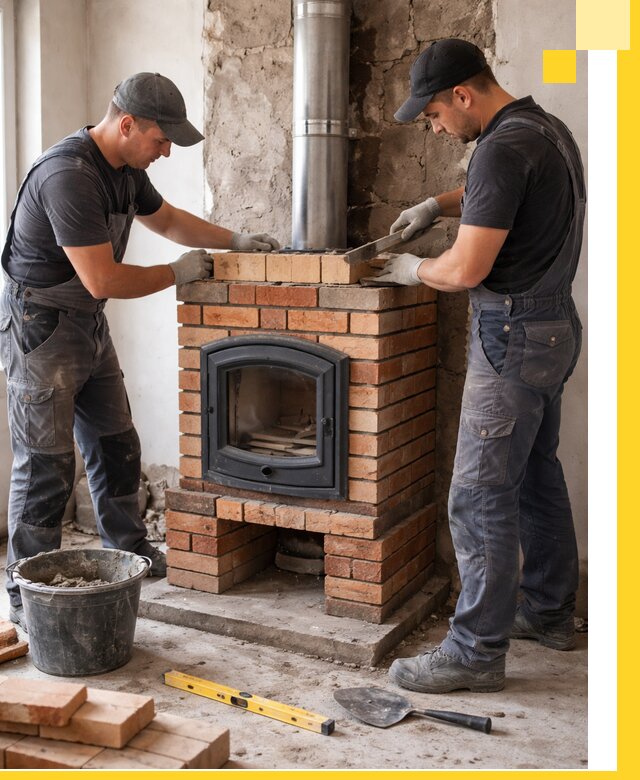 Монтаж печи камина под ключ в Черкесске с гарантией и пусконаладкой