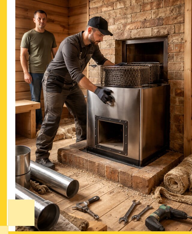 Монтаж банных печей под ключ в Черкесске от 18353 р., ЭриданЧрк