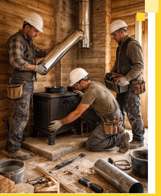 Профессиональный монтаж банных печей и дымоходов в Черкесске