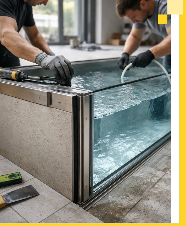 Проектирование и монтаж стеклянных бассейнов в Черкесске