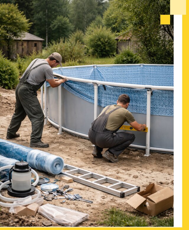 Установка и монтаж каркасных бассейнов в Черкесске под ключ