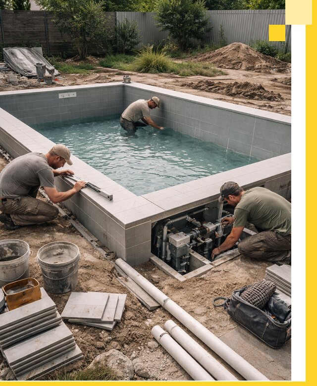 Строительство и монтаж бассейнов для дачи под ключ в Черкесске