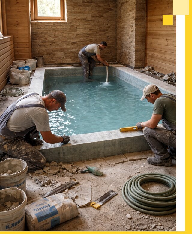 Проектирование и строительство бассейнов для бани в Черкесске