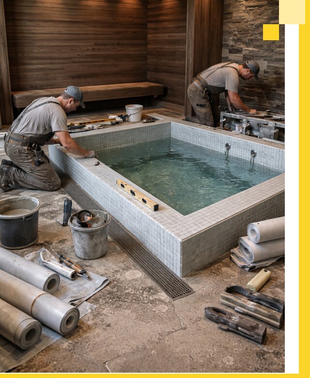 Установка и строительство бассейнов для сауны в Черкесске