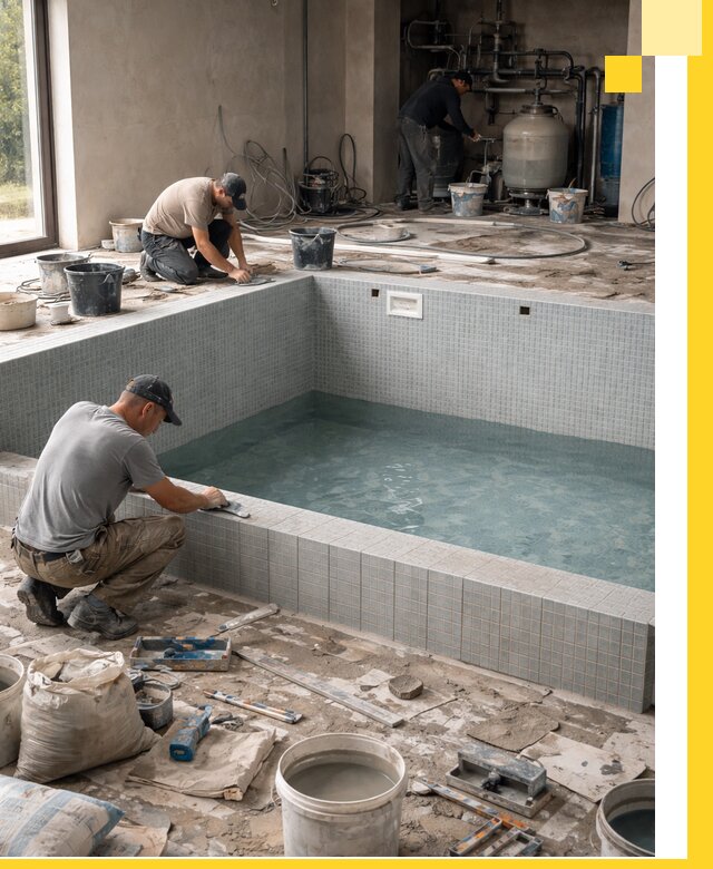 Строительство и монтаж бассейнов в помещении в Черкесске