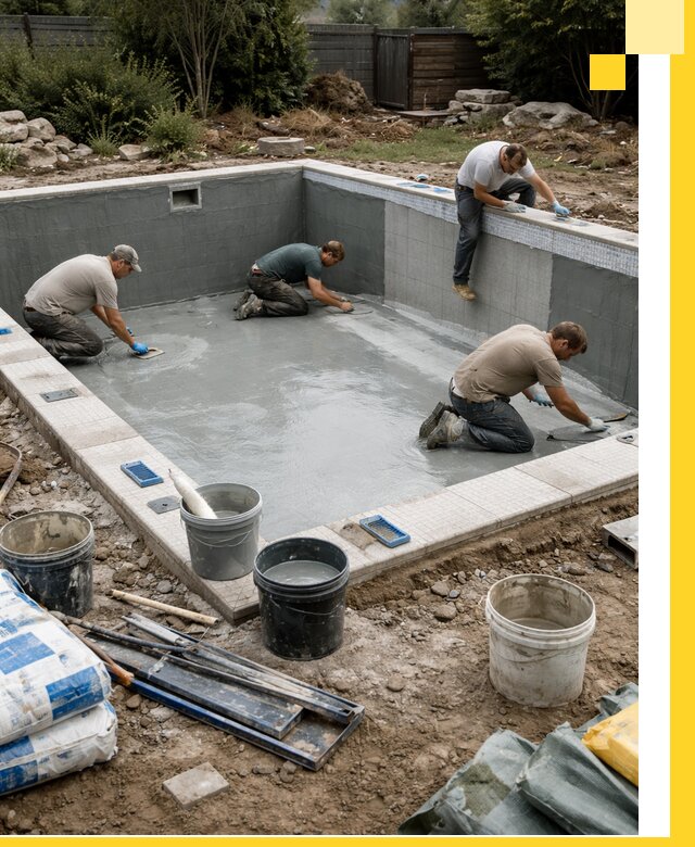 Изготовление и монтаж чаши бассейна под ключ в Черкесске