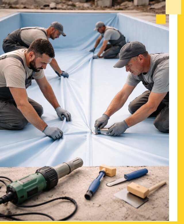 ПВХ пленка для бассейнов с монтажом и гарантией в Черкесске