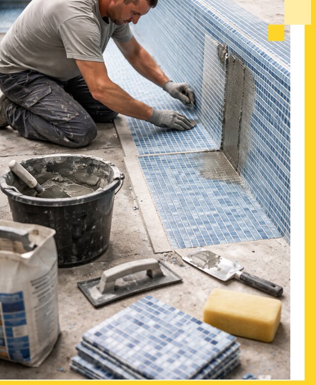 Укладка и ремонт мозаики для бассейнов под ключ в Черкесске