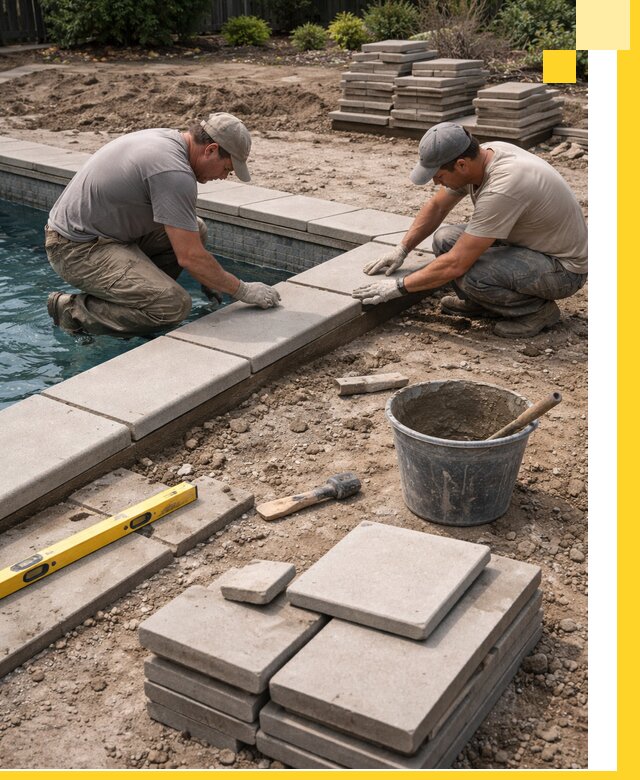 Установка и изготовление копингового камня для бассейнов в Черкесске