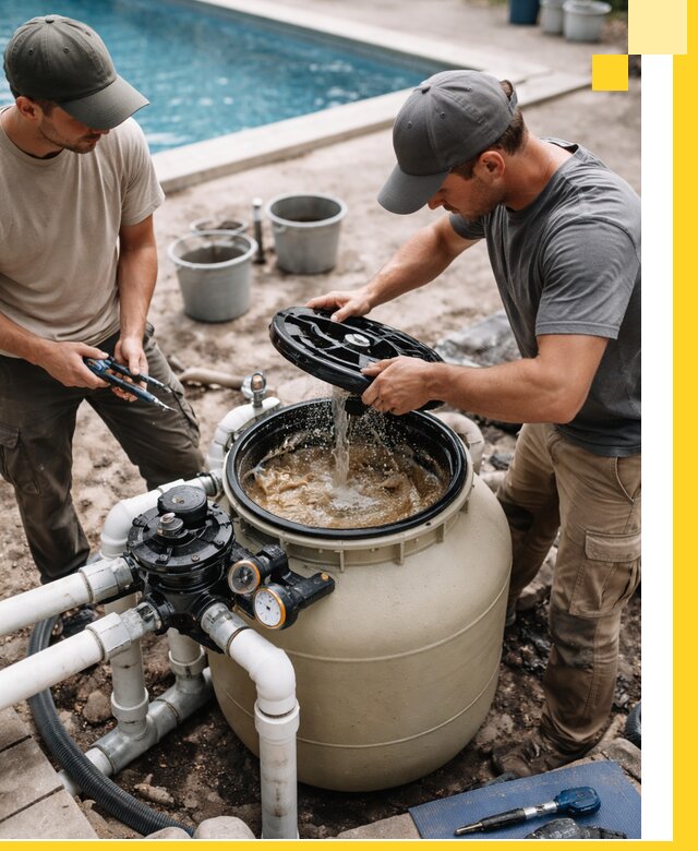 Установка и обслуживание песочных фильтров для бассейнов в Черкесске