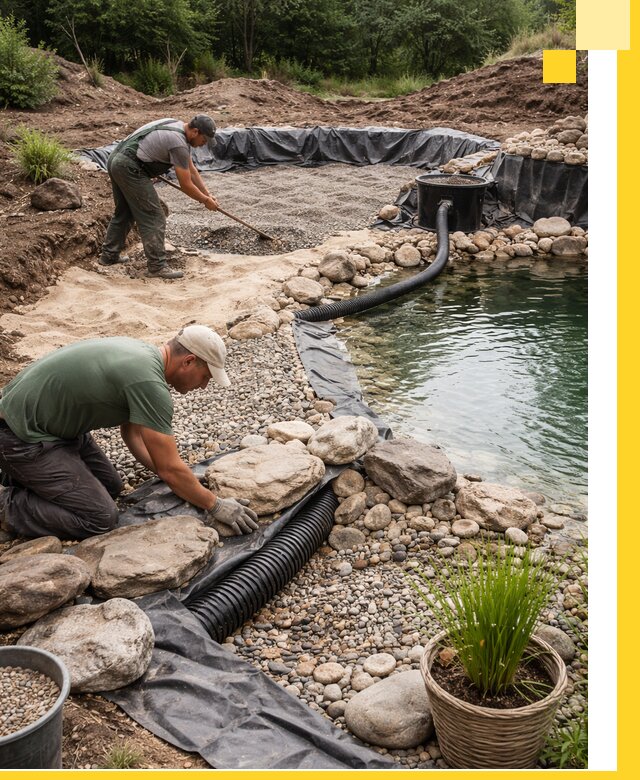 Строительство природных бассейнов и озер в Черкесске под ключ