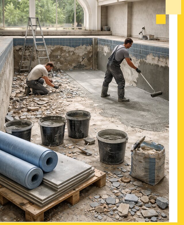 Реконструкция бассейнов в Черкесске: ремонт, гидроизоляция