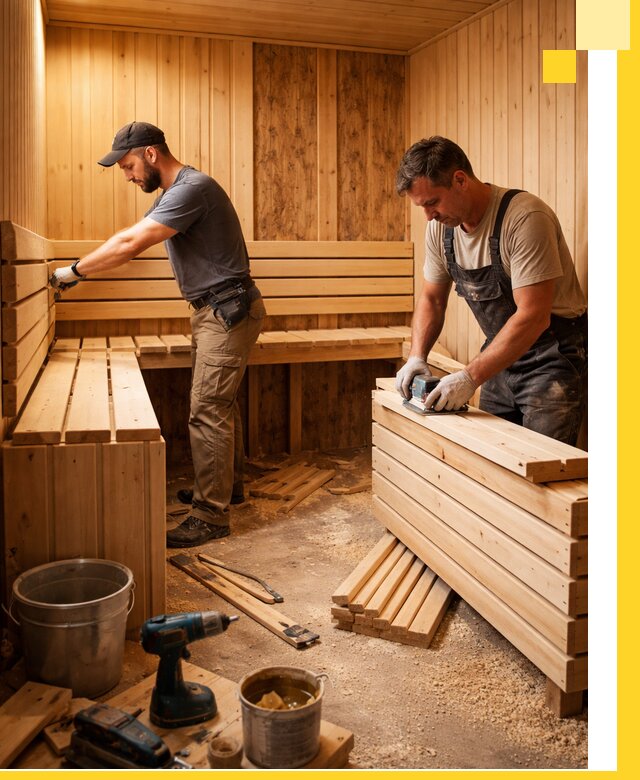 Профессиональный комплексный ремонт саун под ключ в Черкесске