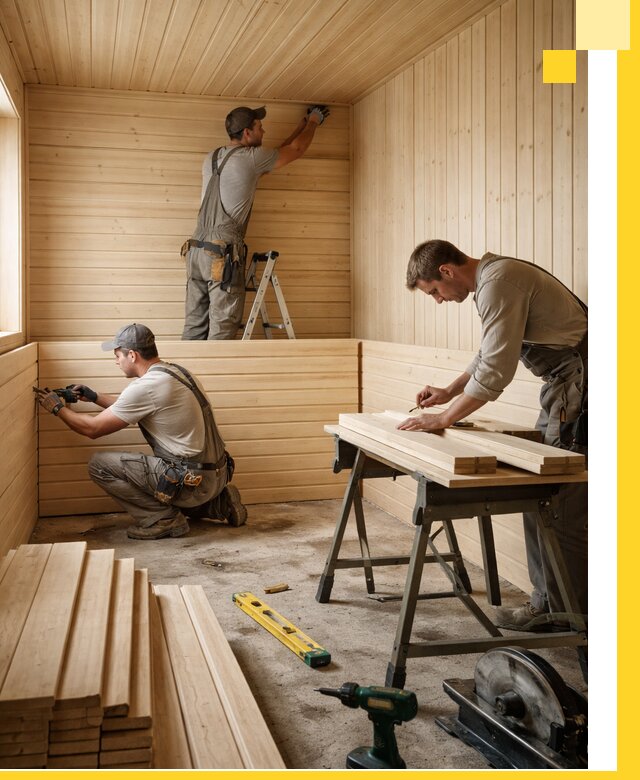 Обшивка саун в Черкесске из натуральной древесины под ключ