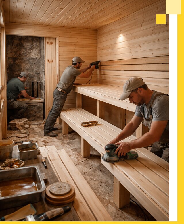 Профессиональная отделка бань в Черкесске под ключ, с гарантией