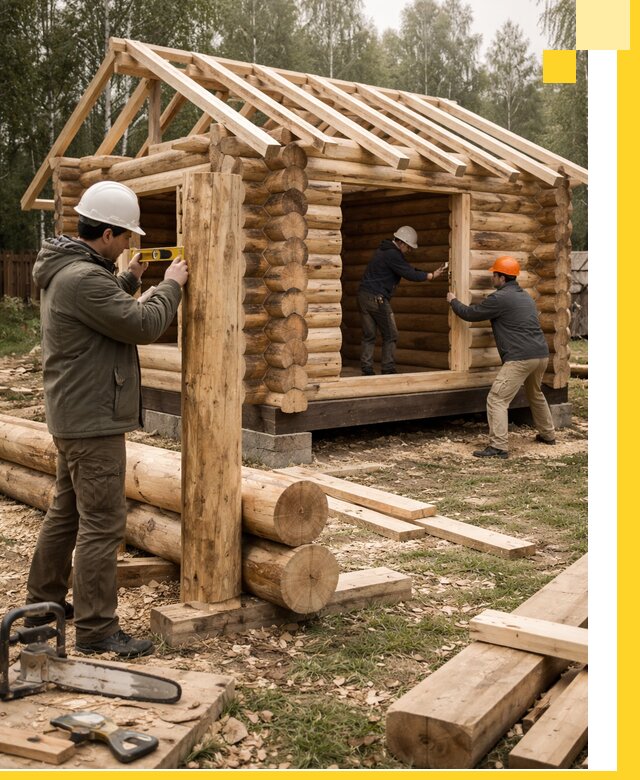 Строительство бань для дачи под ключ в Черкесске с доставкой и монтажом