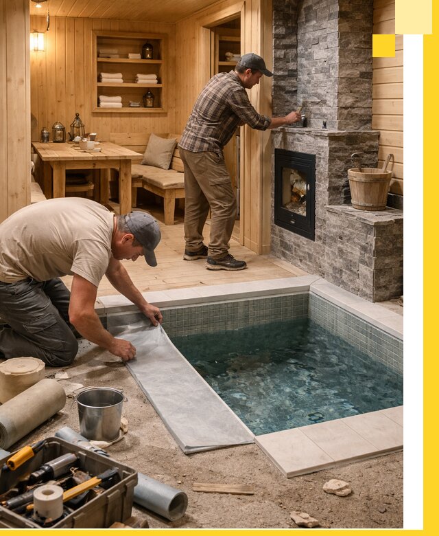 Строительство бань с комнатой отдыха под ключ в Черкесске