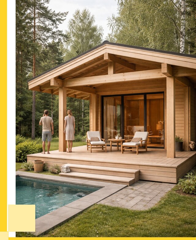 Бани с террасой под ключ в Черкесске от 611760 р. | ЭриданЧрк