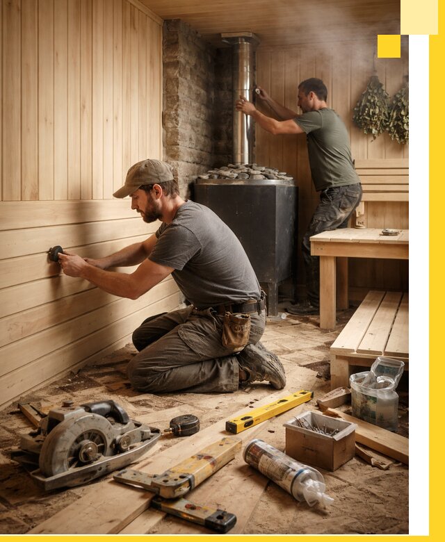 Полное строительство и оснащение парных под ключ в Черкесске