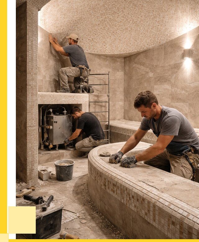 Монтаж хамамов под ключ в Черкесске от 254900 р. ЭриданЧрк