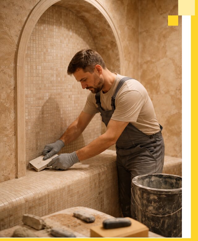 Профессиональная отделка хамамов с мозаикой под ключ в Черкесске