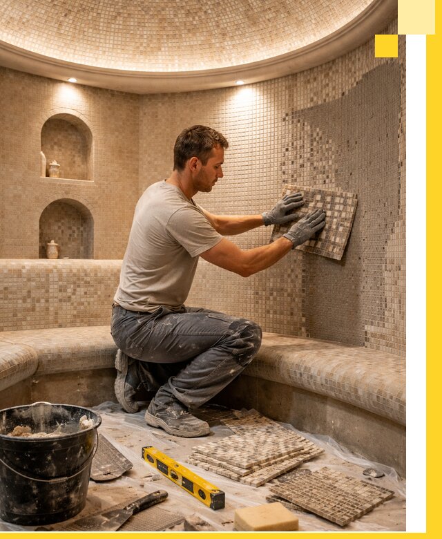 Устройство и монтаж домашнего хамама под ключ в Черкесске