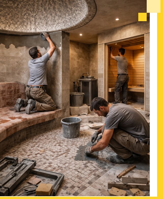 Проект и строительство хамама бани и сауны под ключ в Черкесске