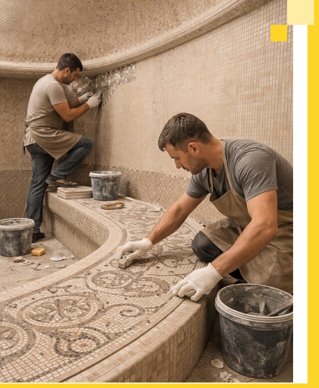 Плитка для хамама в Черкесске, укладка, подбор и поставка