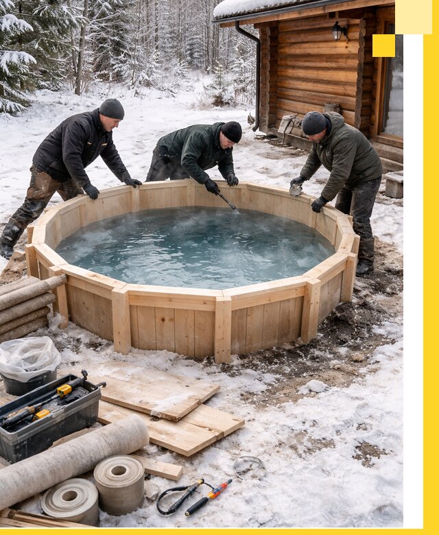 Изготовление и установка ледяных купелей под ключ в Черкесске